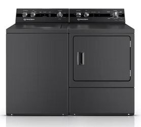 New Black Speed Queen TC5/DC5 Gas Dryer Set