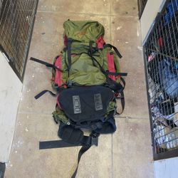 Large backpacking bag camping