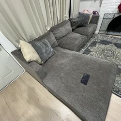 Used Gray Sectional Couch 115”