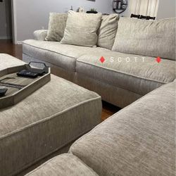Brand New Ashley Couch 🛋️Rawcliffe Parchment Sectional 3 Piece 