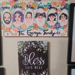 Personalized Cartoon Family Painting