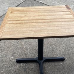 Solid Oak Top Cafe Dining Table
