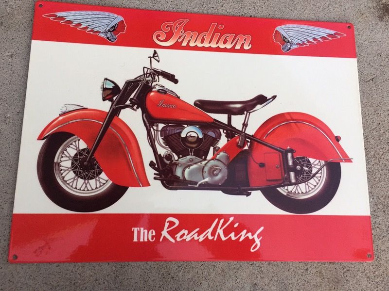 Indian motorcycle metal sign 16” x 12”