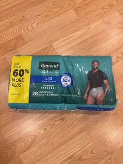 Depend Fresh Protection Men's Underwear Large 28-Count