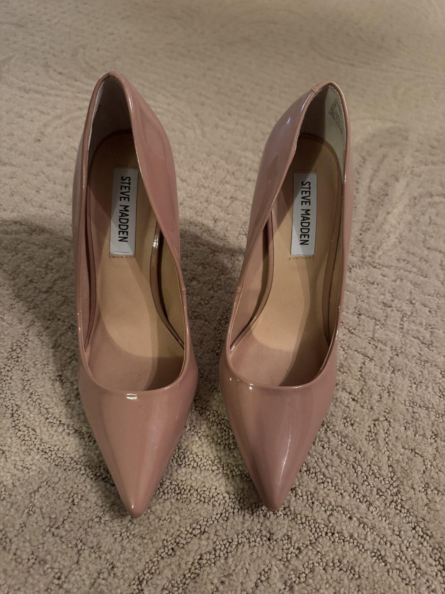 Steve Madden Nude/Blush Patent Pumps, Size 7