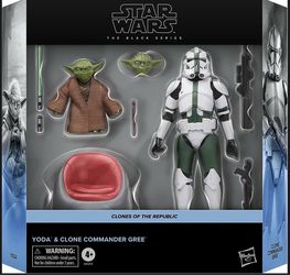 Star Wars 6" Black Series Yoda & Clone Commander Gree