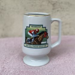 Sea biscuit Hollywood Park Footed Mug 1938