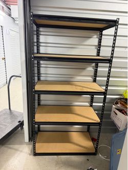 Heavy Duty 5-Tier Steel Storage Shelving Unit 36” x 18” x 72” Black