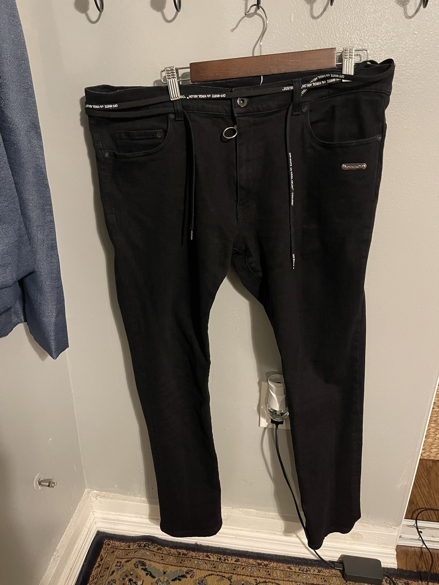 OFF WHITE C/O VIRGIL ABLOH RARE BLACK DENIM JEANS SIZE - Main Image