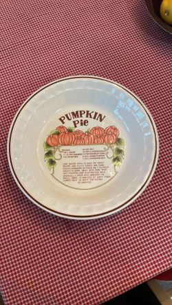 Vintage Pumpkin Pie plate, Hancock