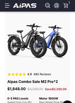 Two AIPAS M2 pro  E-bikes !
