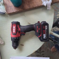 skil drill with lithium 2ah battery 