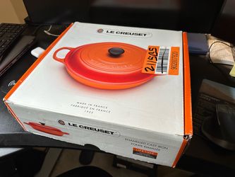 Le Creuset #32 Flame Orange Buffet Casserole / Braiser with Lid – Made in France + Original Box