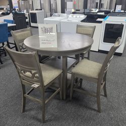 Round Counter Height Dining Table Set with 4 Chairs 🚚WE DELIVER🚚
