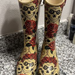 Nomad Skull Rain Boots