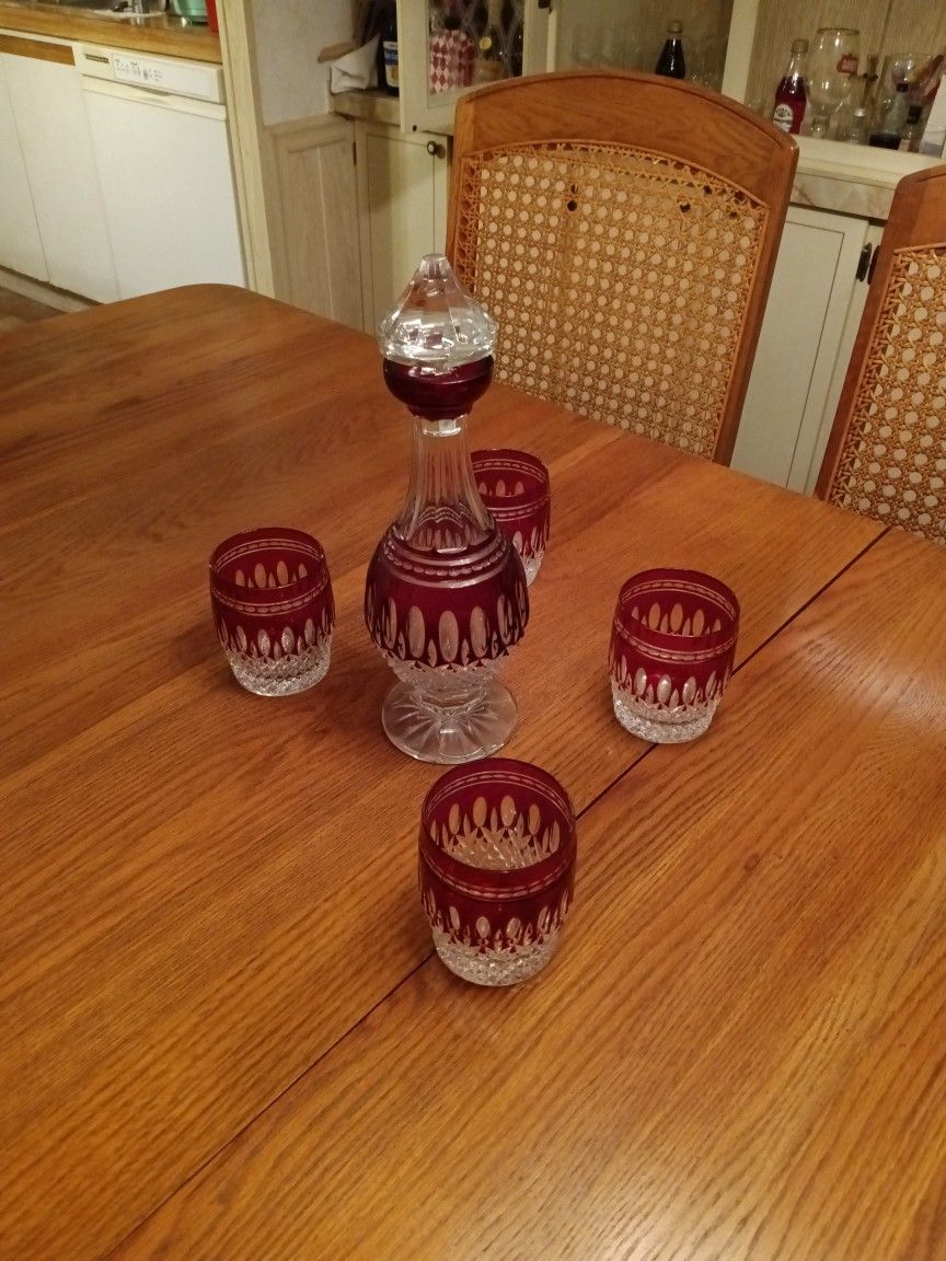 Waterford Decanter & Glasses