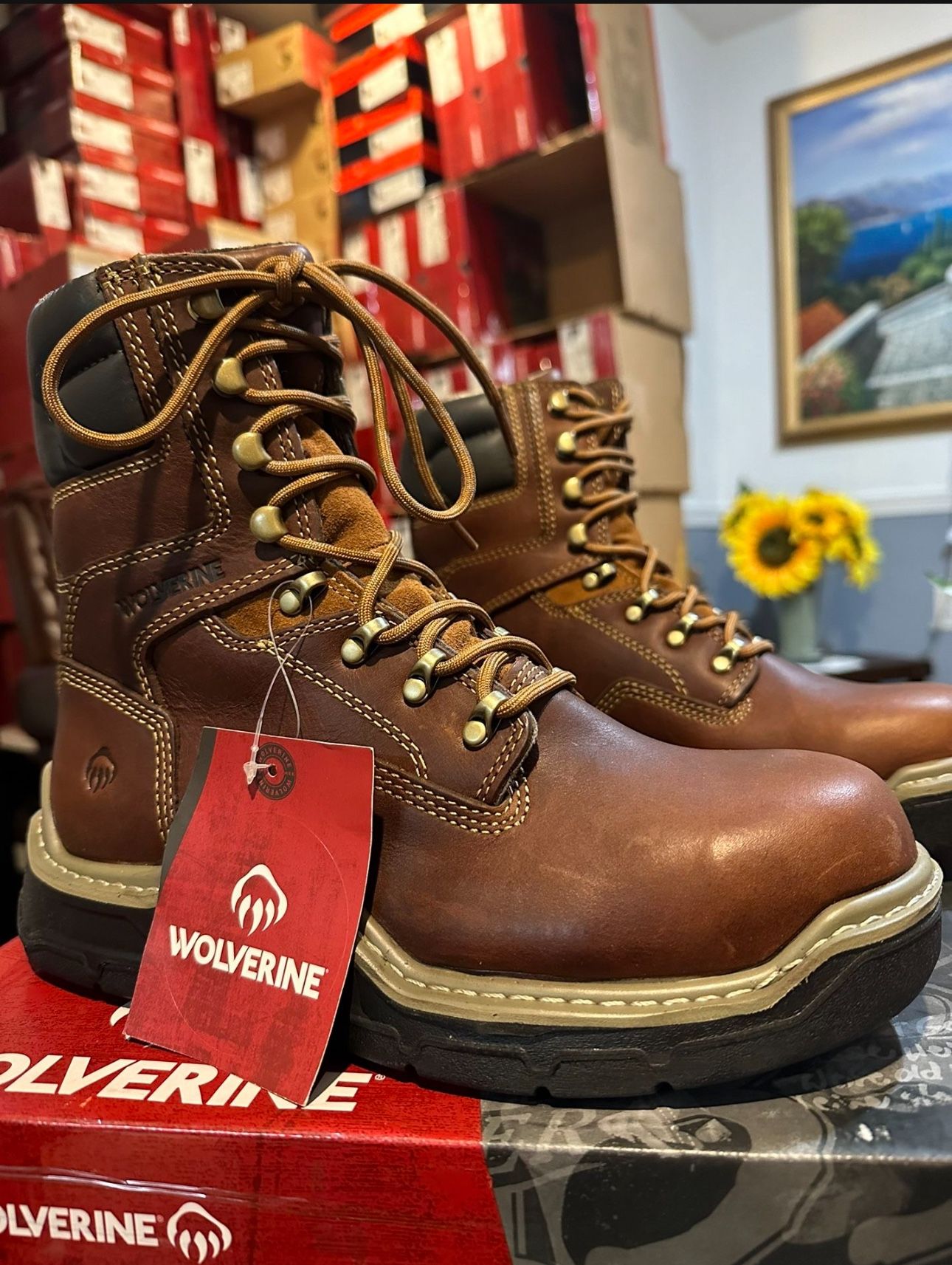 Work Boots//WOLVERINE RIDER , 8”//WORK BOTS // COMP TOE // Different Sizes Available// 