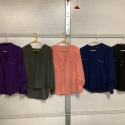 5 Women’s Blouses Size Large