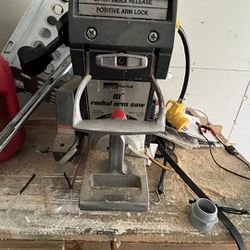 Radial Arm Saw With Wood Table 