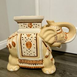 Mid Century Ceramic Elephant Plant Stand