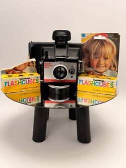 Polaroid Super Shooter Plus Land Camera Black w/ Case & Flashcubes