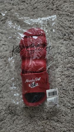 Brand New Kobe “Mamba Out” 8/24 Red Slides-Size 9 – Basketball Sandals