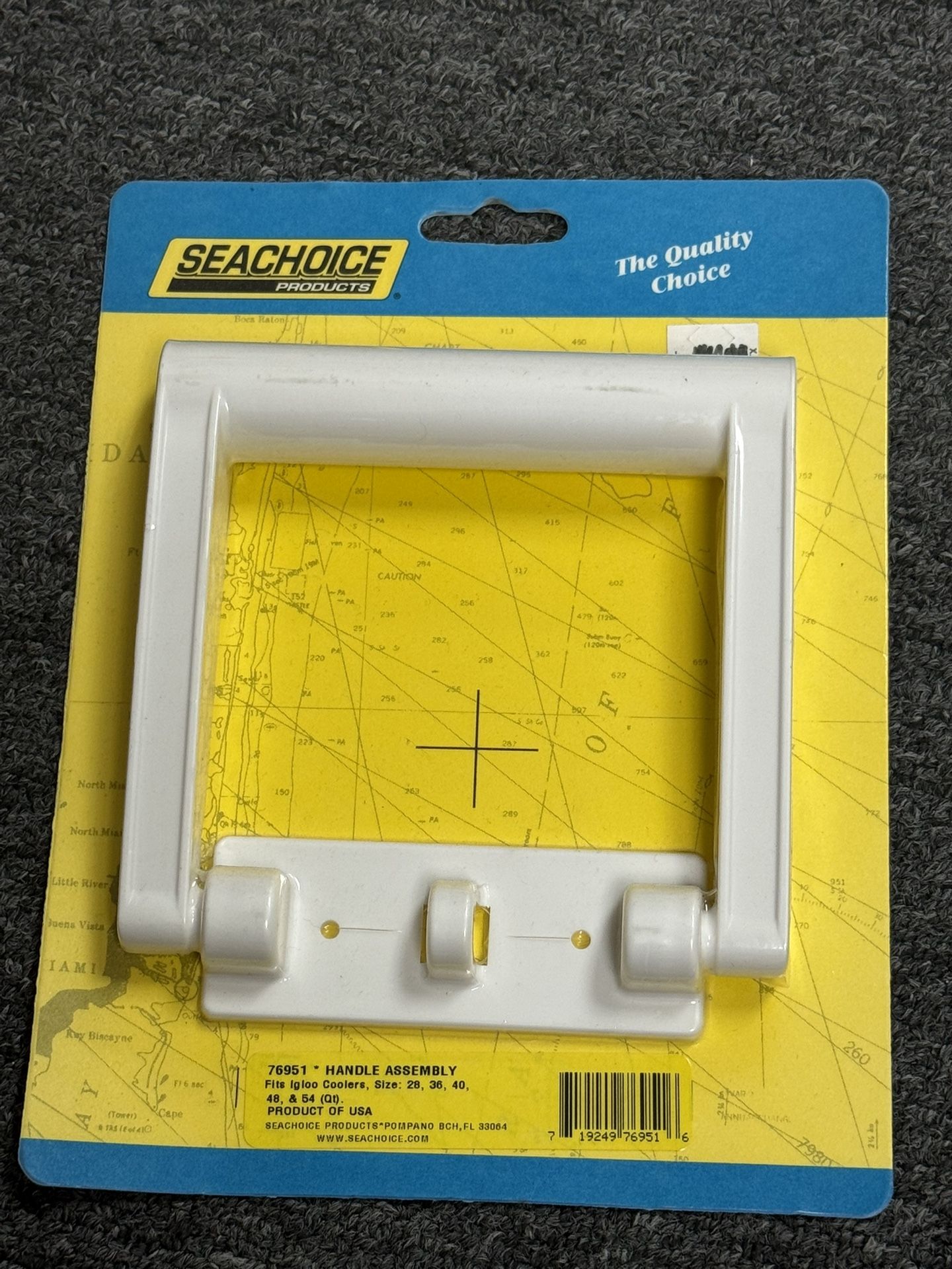 SEACHOICE HANDLE ASSEMBLY FITS IGLOO COOLERS, SIZE: 28, 36, 40, 48, & 54