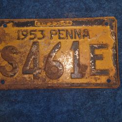 53 PA License Plate