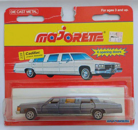 Vintage Majorette Cadillac stretched limousine. 4 opening doors