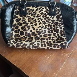 black Animal print INC purse