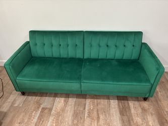 Perdue 81.5" Velvet Square Arm Convertible Sofa
