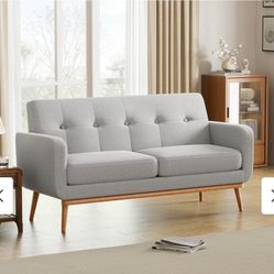 Sofa Couch for Two People Tufted Fabric Upholstered Sofa

