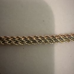 10k 7.25” Tri Color Bracelet