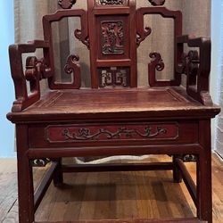 Antique Chinese Carved Chair 