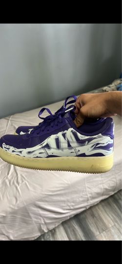 Nike Air Force low purple skeleton