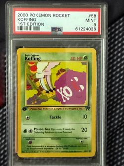 PSA 9 Koffing 1st Edition Pokemon Rocket 2000