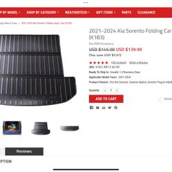 Kia Sorento Cargo Mat, Cargo Cover And Windshield Sunscreen 