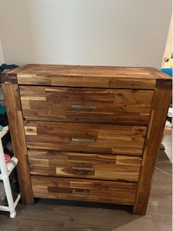 Acacia Wood Dresser- $375 OBO