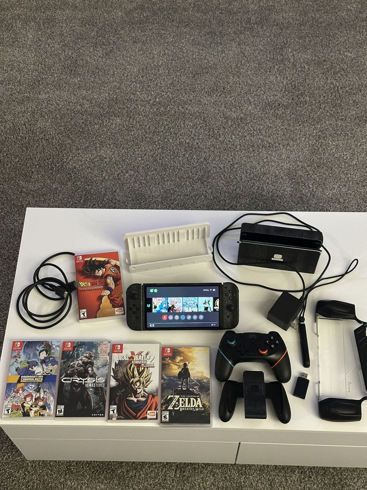 Switch Oled With Games And Accessories
