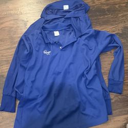2 Large Kroger Employee Uniform Blue Polo Longsleeve Superior Uniform Group