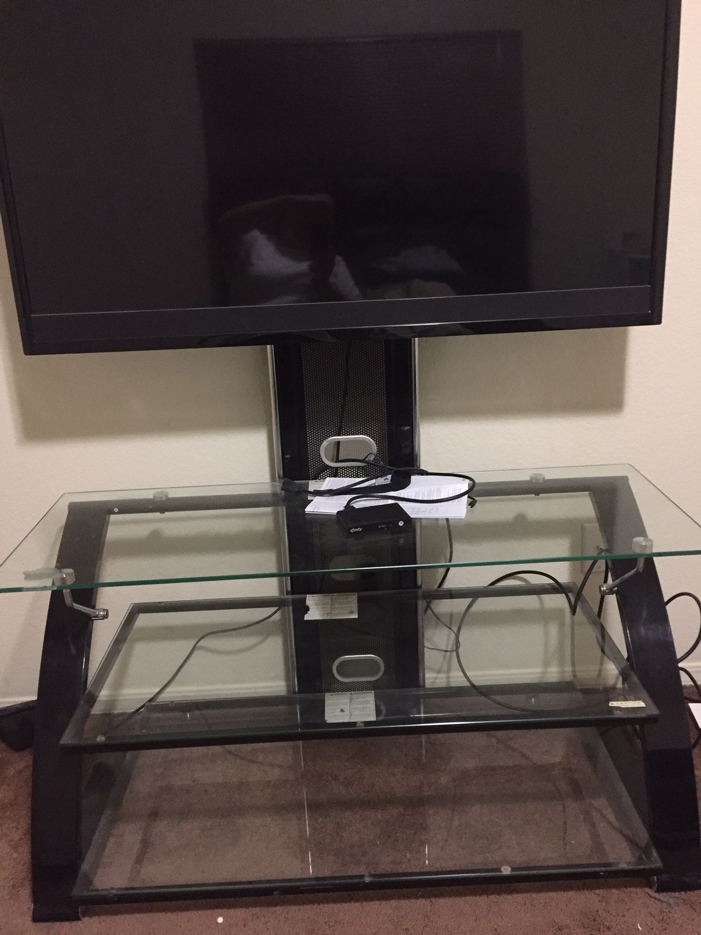 Tv stand and tv both