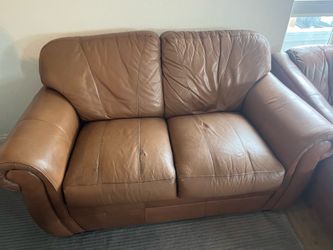 Two person leather couch