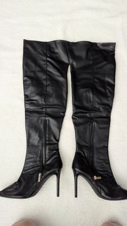 Fashionnova black over knee boots 10