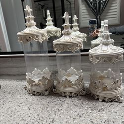 3 peice decorative jars