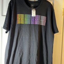 LGBTQIA Rights Are Human Rights Graphic T-Shirt Size Extra Large