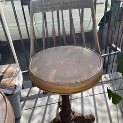 Vintage Spanish Cast Iron Swivel Barstools- Set of 4-1920s era