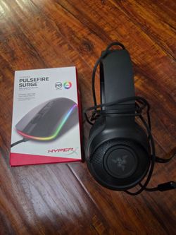 Razor gaming headphones/Hyperx pulsatile surge mouse