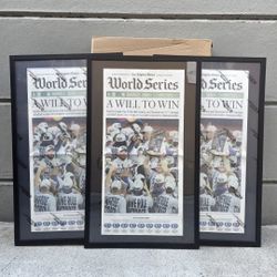 Framed  2025  Dodgers World Series Championship Newspaper