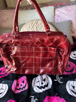 Vintage Wilsons Leather Pelle Studio Quilted Satchel Shoulder Bag Organizer Red