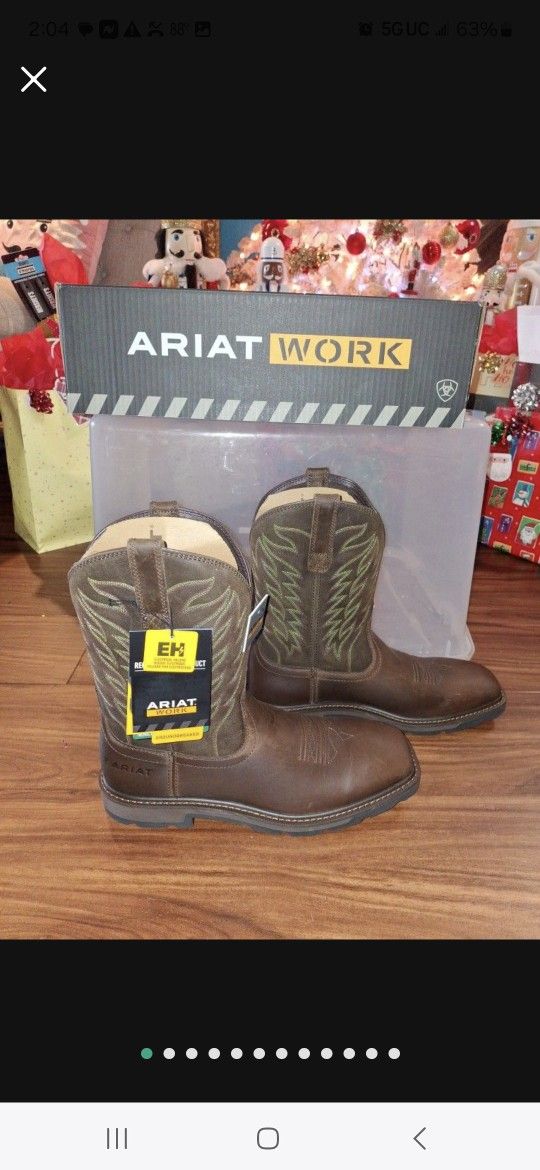 New Men's ARIAT WORK Grounsbreaker Boots Sz10 $120